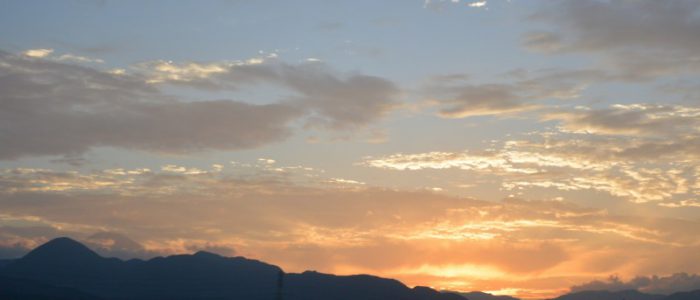 夕焼けの下島 2016年6月17日撮影
